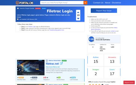 Filetrac Login - Portal-DB.live