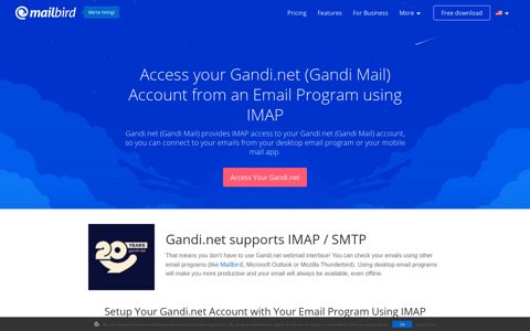 Access your Gandi.net (Gandi Mail) email with IMAP ... - Mailbird