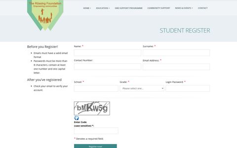 Education Portal - Student Registration | The Rössing ...