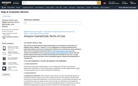 Amazon.com Help: Amazon GameCircle Terms of Use