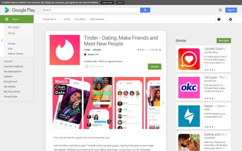 Tinder - Dating, Make Friends and Meet New People - Apps ...