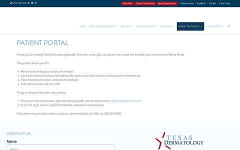 Patient Portal | Login to Our Patient Portal - Texas Dermatology