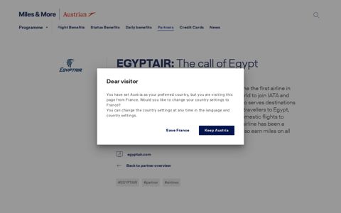 EGYPTAIR – Airlines | Miles & More