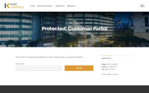 Customer Portal – Kore Controls
