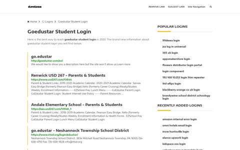 Goedustar Student Login ❤️ One Click Access - iLoveLogin