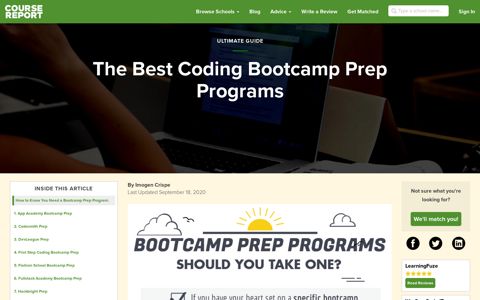The Best Coding Bootcamp Prep Programs | Course Report