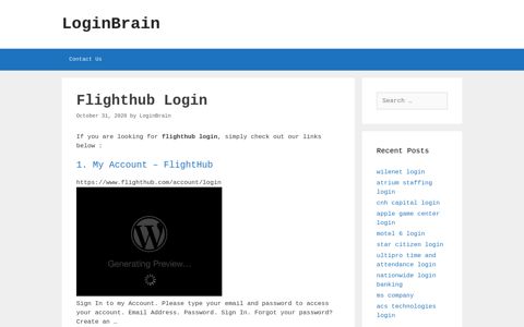 flighthub login - LoginBrain