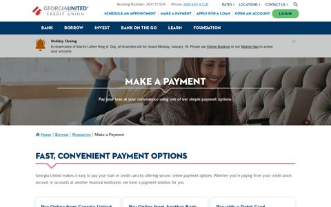 Make A Payment - Georgia United Credit Union