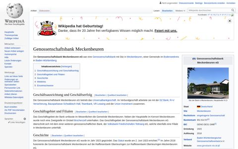 Genossenschaftsbank Meckenbeuren – Wikipedia