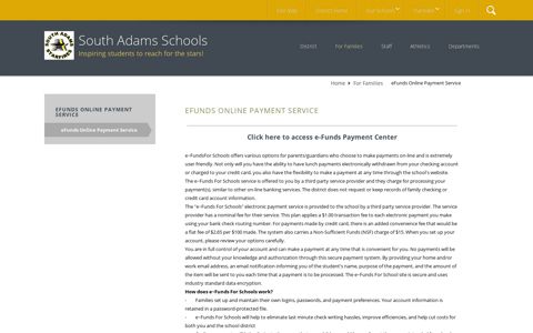 eFunds Online Payment Service - South Adams Schools