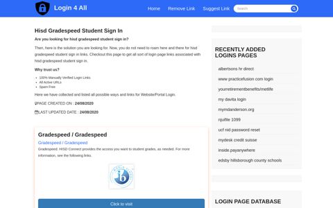 hisd gradespeed student sign in - Official Login Page [100 ...