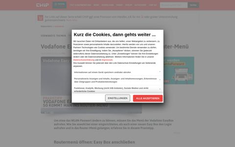 Vodafone Easy Box Login: So starten Sie das Router-Menü ...