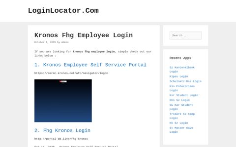 Kronos Fhg Employee Login - LoginLocator.Com