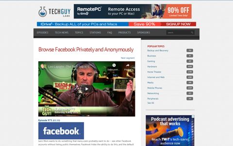 Browse Facebook Privately and Anonymously | The Tech Guy