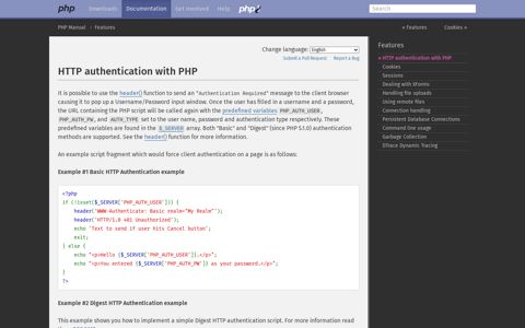 HTTP authentication with PHP - Manual - PHP