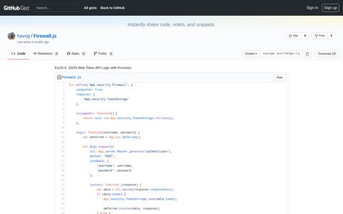 ExtJS 6: JSON Web Token API Login with Promises · GitHub