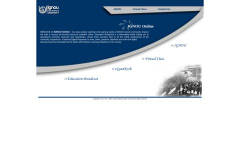 IGNOU Online - Live Webcasting of Gyandarshan 1,2, Virtual ...