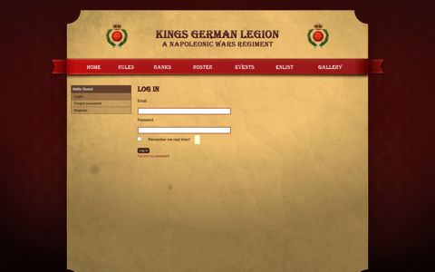 Log in » Kings German Legion