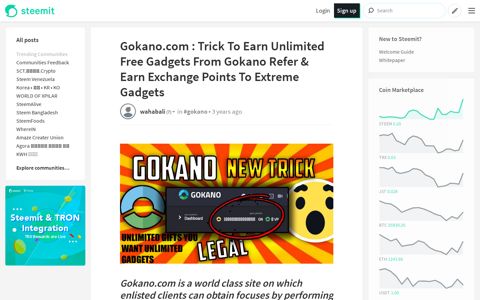 Gokano.com : Trick To Earn Unlimited Free Gadgets From ...