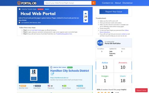 Hcsd Web Portal