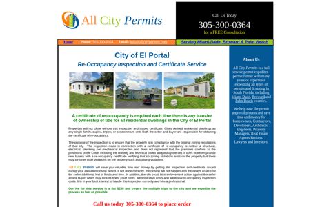 City of El Portal Re-Occupancy Inspection/Certificate - All City ...