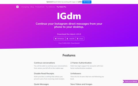 IGdm - Instagram Direct Messages on Desktop