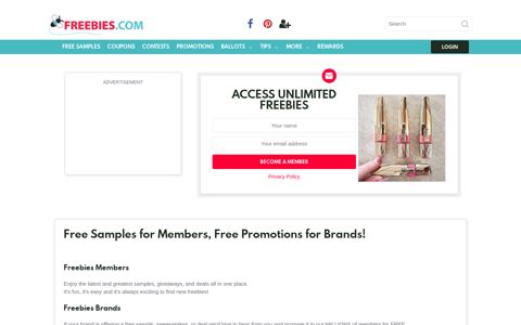Freebies: New Free Samples, Coupons, and Contests Daily ...