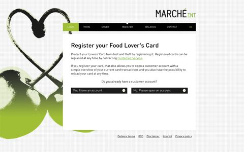 Register your Food Lover's Card | card.marche-int.com