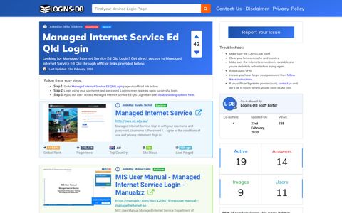 Managed Internet Service Ed Qld Login - Logins-DB