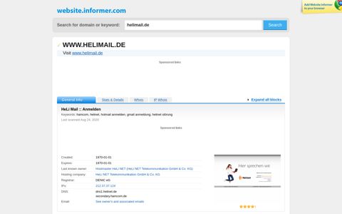 helimail.de at WI. HeLi Mail :: Anmelden - Website Informer