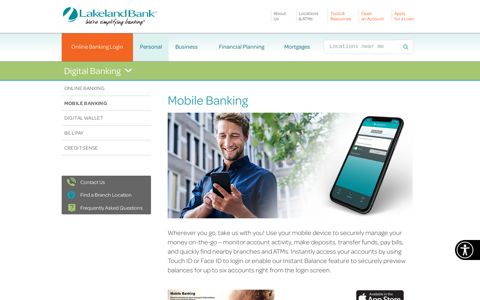 Mobile Banking | Lakeland Bank