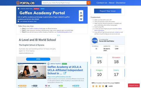 Geffen Academy Portal
