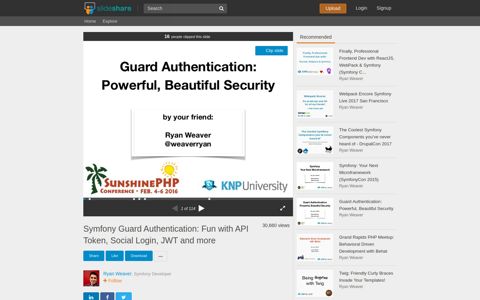 Symfony Guard Authentication: Fun with API Token, Social ...