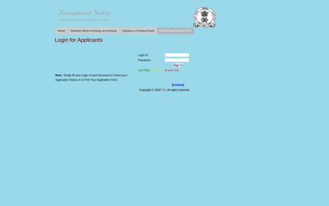 Login for Applicants - govt.thapar.edu