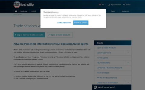 Eurotunnel Le Shuttle For Travel Agents & Tour Operators