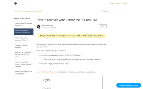 How to recover your username in FormFire – FormFire Help