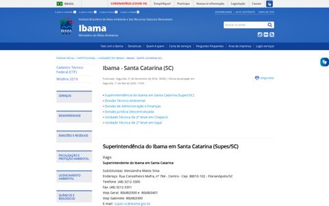 Santa Catarina (SC) - Ibama