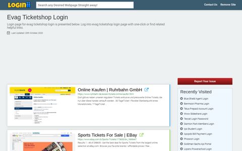 Evag Ticketshop Login | Accedi Evag Ticketshop - Loginii.com