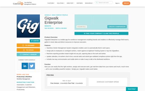 Gigwalk Enterprise | Gigwalk | CabinetM