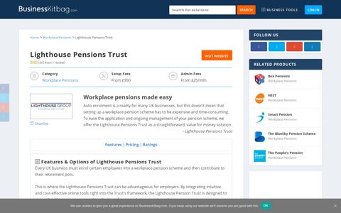 Lighthouse Pensions Trust Review - Compare & Select your ...