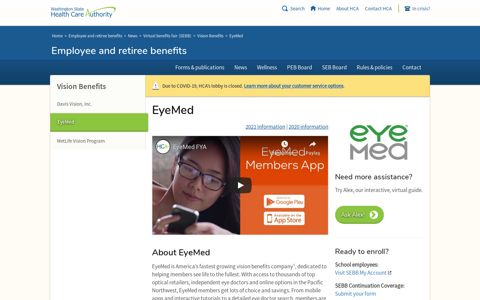 EyeMed - Washington State Health Care Authority - Access ...