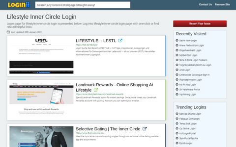 Lifestyle Inner Circle Login - Loginii.com