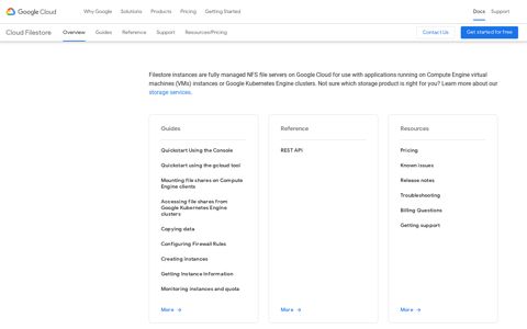 Filestore documentation | Google Cloud