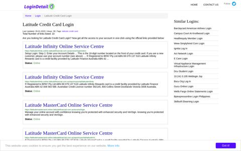 Latitude Credit Card Login Latitude Infinity Online Service ...