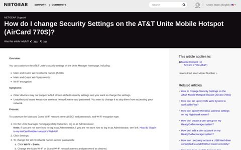How do I change Security Settings on the AT&T Unite Mobile ...