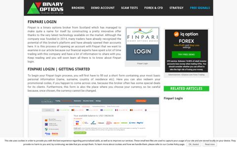 Finpari Login | Discover the most innovative broker