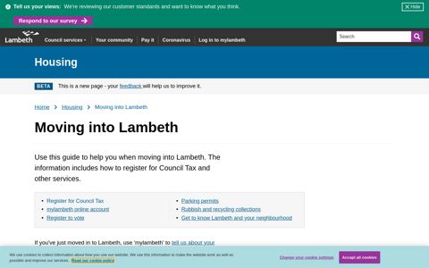 Moving into Lambeth | Lambeth Council