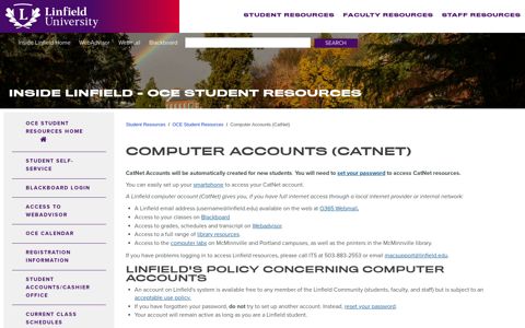 Computer Accounts (CatNet) - Linfield University