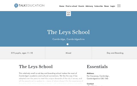 The Leys School - Talk Education