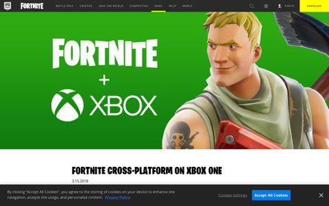 Fortnite Cross-Platform on Xbox One - Epic Games Store